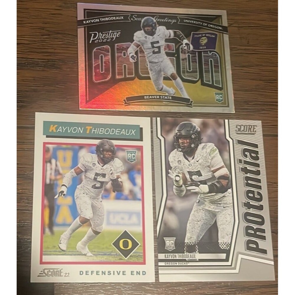 Kayvon Thibodeaux 3 rookie card lot